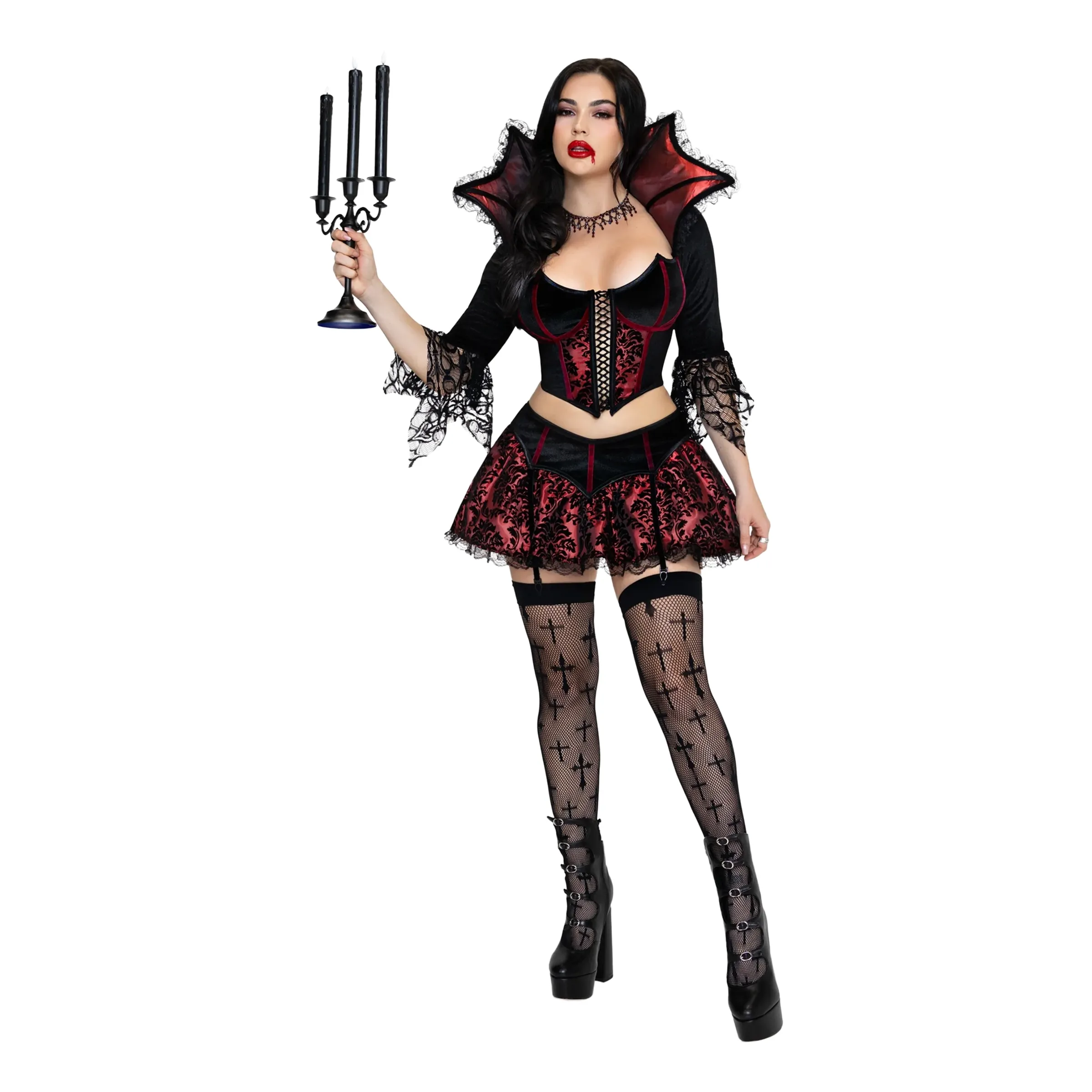 Bild föreställande produkten Vampyr Love Bite Deluxe Maskeraddräkt – X-Small