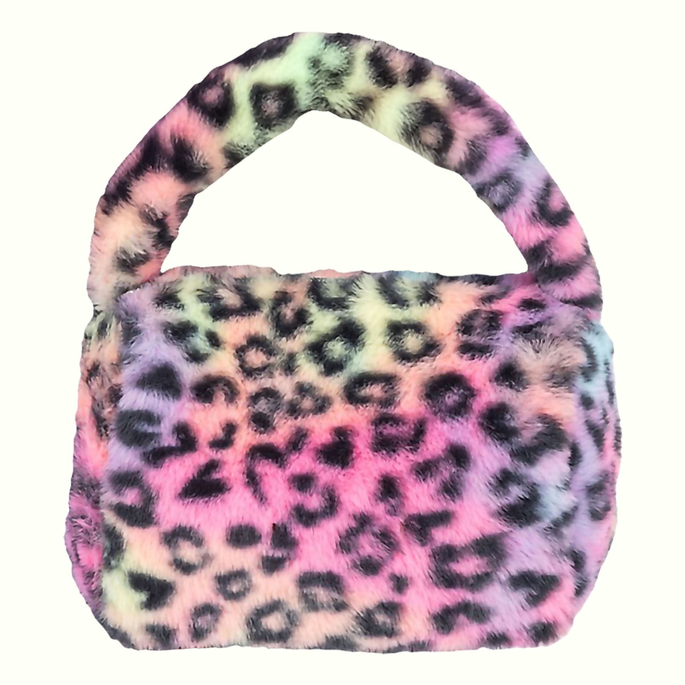 Bild föreställande produkten Väska i Fuskpäls Leopard Flerfärgad