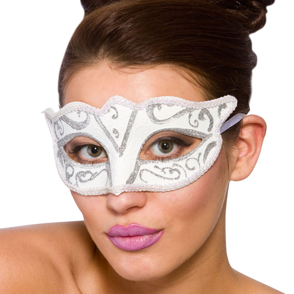 Bild föreställande produkten Verona Vit och Silver Ögonmask