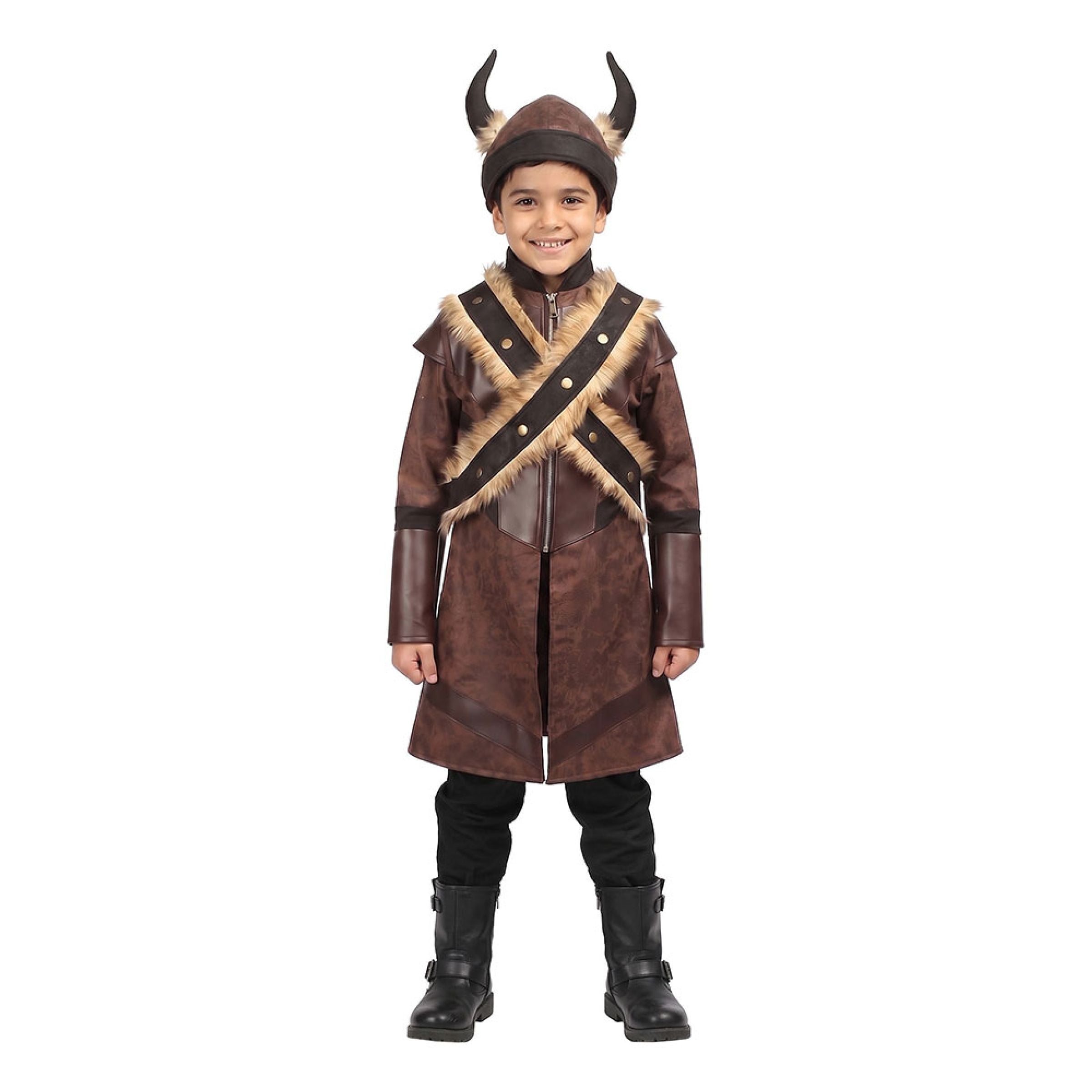 Bild föreställande produkten Vikingajacka med Hjälm Barn Maskeraddräkt – Small