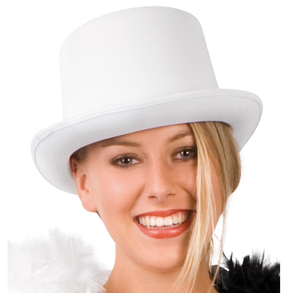 Bild föreställande produkten Vit Cylinderhatt